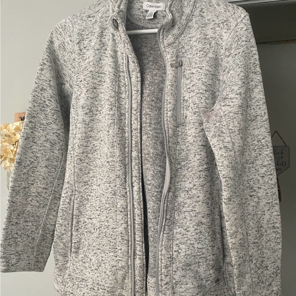 Calvin Klein Women's Speckled Gray Utility Jacket